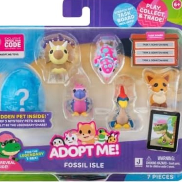 NEW ADOPT ME! Surprise Egg Pets FOSSIL ISLE 6 Mini Figure Pack Roblox - Picture 1 of 2